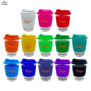 Carlo Glass Coffee Cup - Silicone