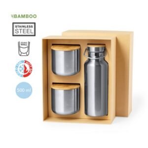 Dickinson Flask and Tumblers Set